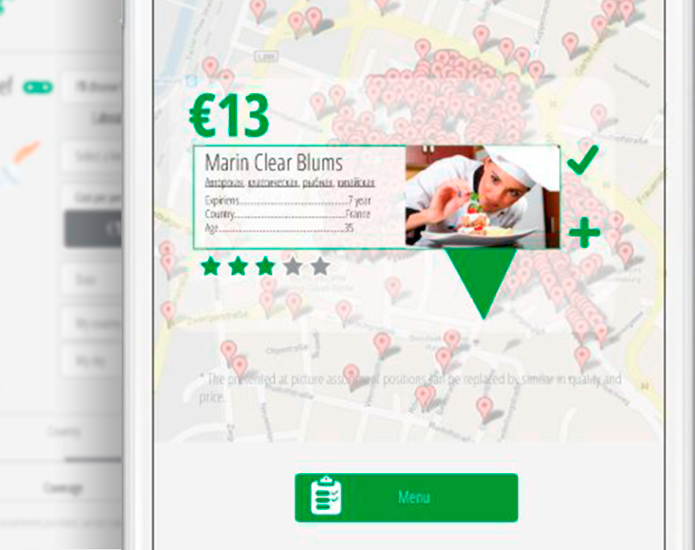 Проект агрегатора поваров. Карта поиска.